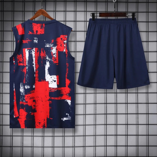 ENSEMBLE DÉBARDEUR PSG CONCEPT BLEU & ROUGE 24/25