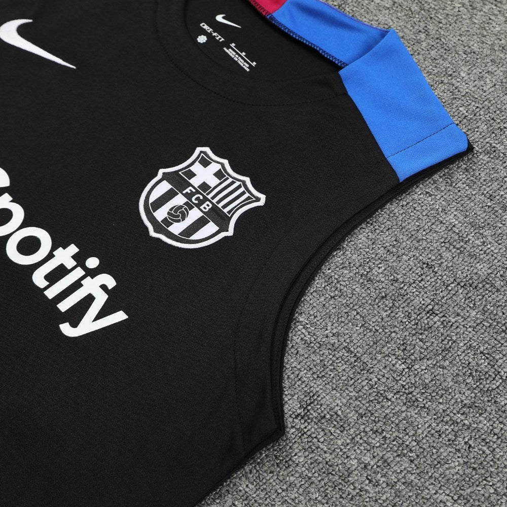 ENSEMBLE DÉBARDEUR FC BARCELONE NOIR 24/25