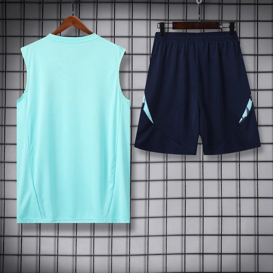 ENSEMBLE DÉBARDEUR REAL MADRID BLEU FUSHIA 24/25