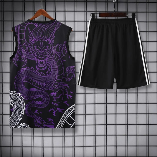 ENSEMBLE DÉBARDEUR REAL MADRID CONCEPT DRAGON MAUVE 24/25