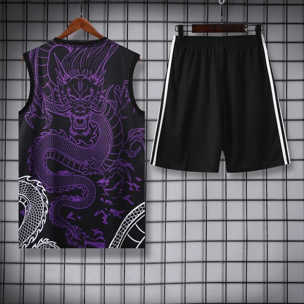 ENSEMBLE DÉBARDEUR REAL MADRID CONCEPT DRAGON MAUVE 24/25