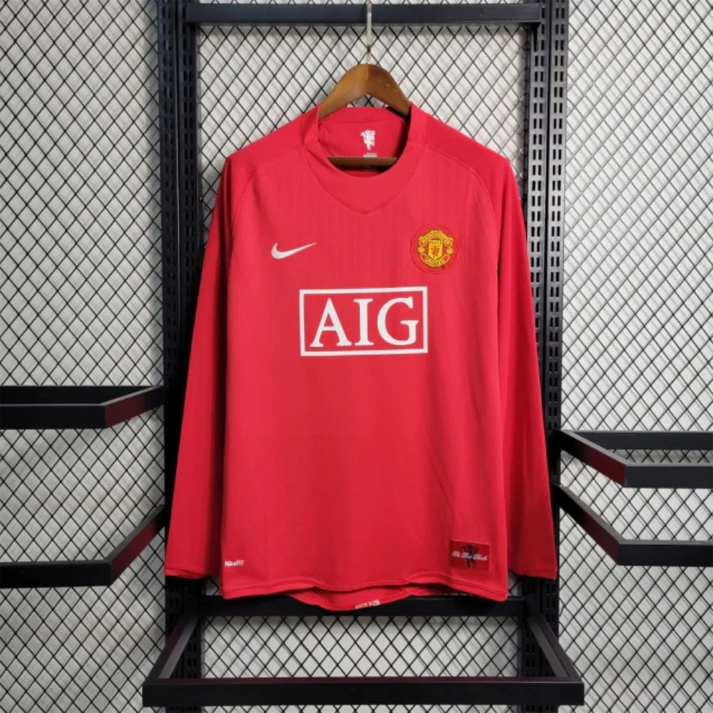 MANCHESTER UNITED DOMICILE MANCHES LONGUES 2008/09