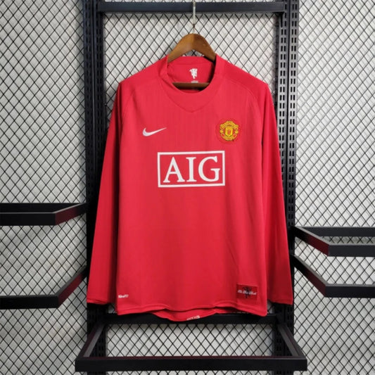 MANCHESTER UNITED DOMICILE MANCHES LONGUES 2008/09