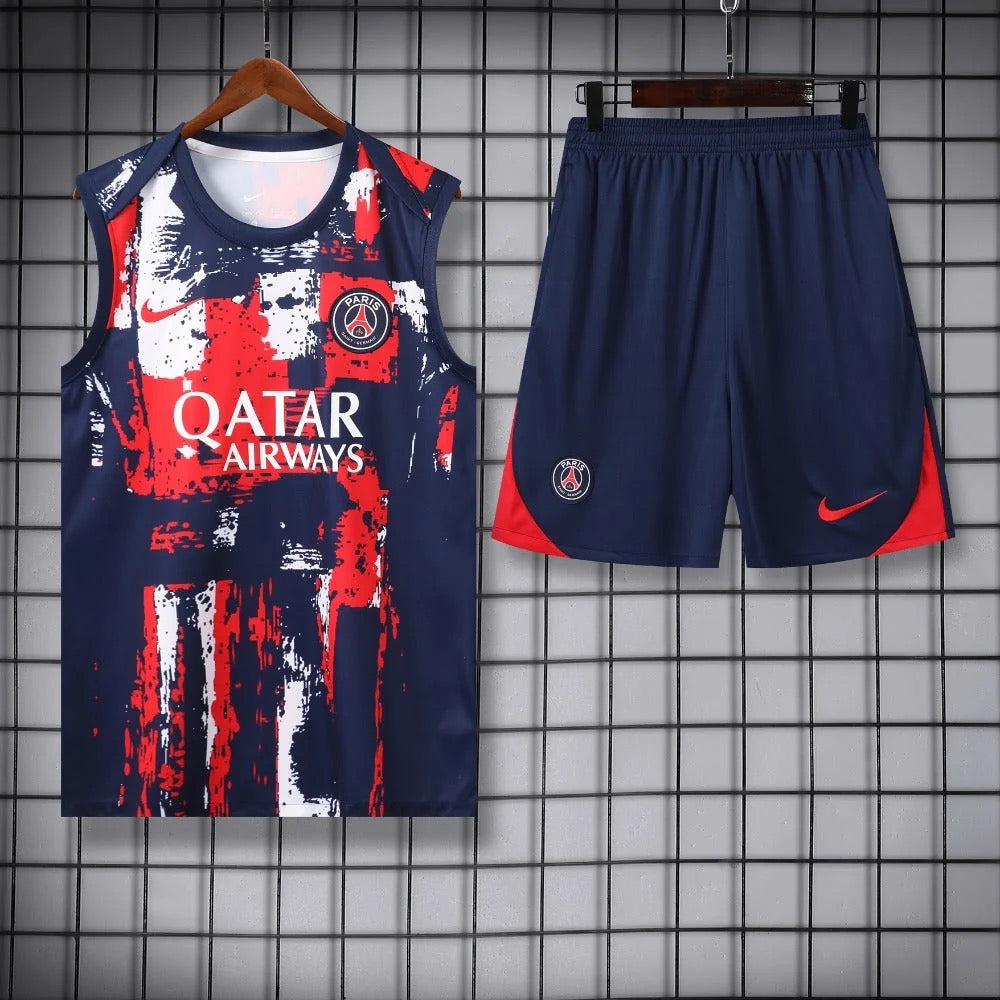 ENSEMBLE DÉBARDEUR PSG CONCEPT BLEU & ROUGE 24/25