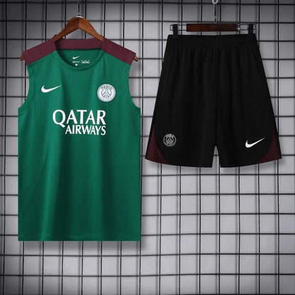 ENSEMBLE DÉBARDEUR PSG VERT 24/25