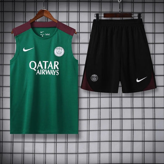 ENSEMBLE DÉBARDEUR PSG VERT 24/25