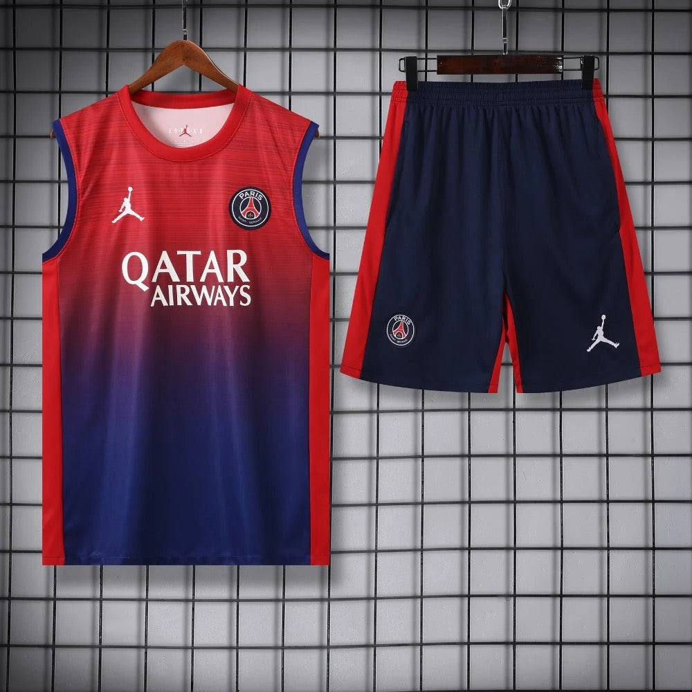 ENSEMBLE DÉBARDEUR PSG ROUGE & BLEU 24/25