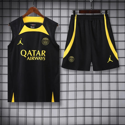 ENSEMBLE DÉBARDEUR PSG NOIR & JAUNE 23/24