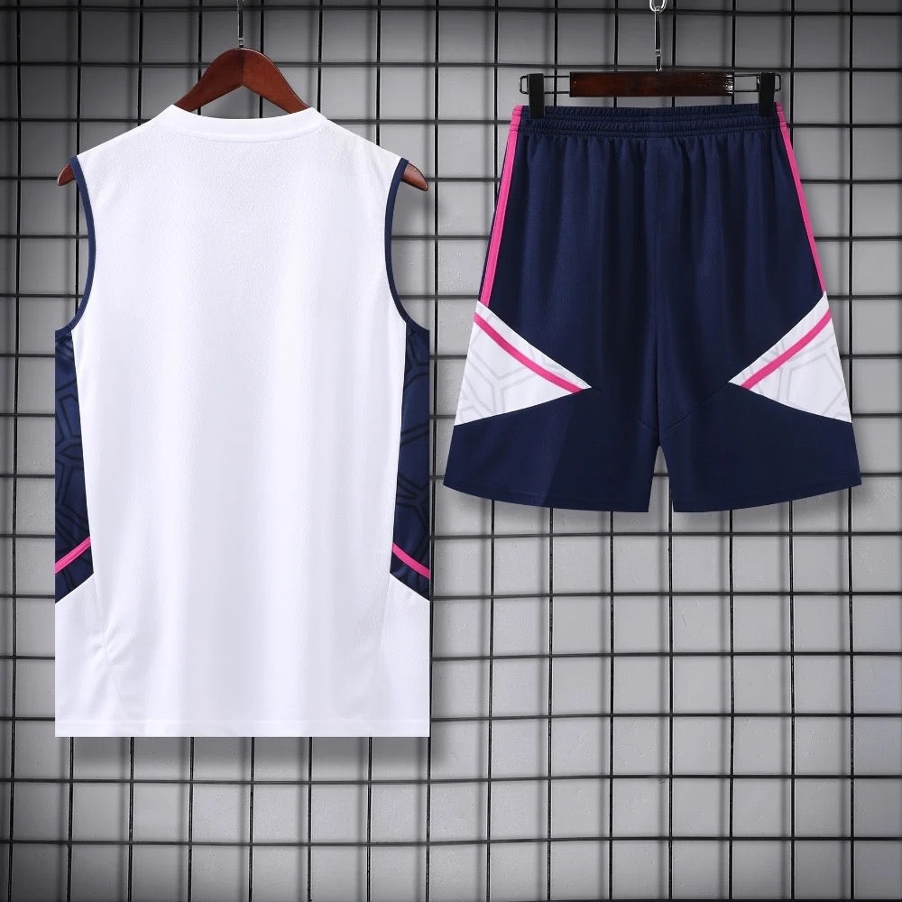ENSEMBLE DÉBARDEUR ARSENAL BLANC & BLEU 23-24