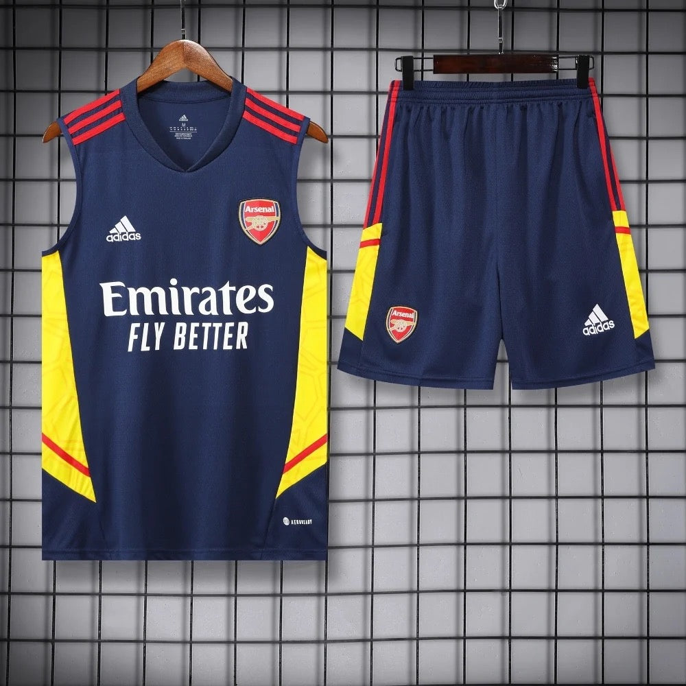 ENSEMBLE DÉBARDEUR ARSENAL BLEU & JAUNE 22/23