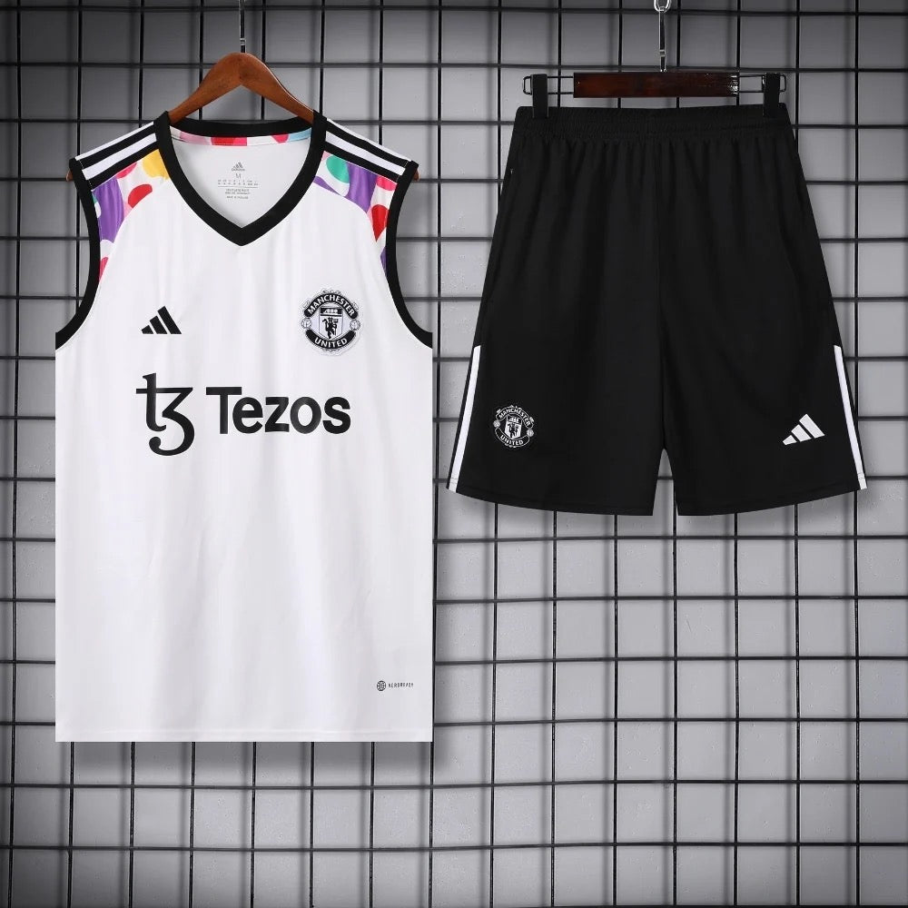 ENSEMBLE DÉBARDEUR MANCHESTER UNITED BLANC 24/25