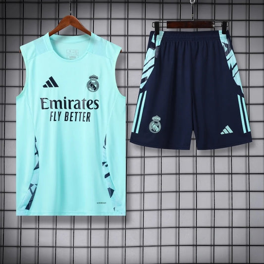 ENSEMBLE DÉBARDEUR REAL MADRID BLEU FUSHIA 24/25