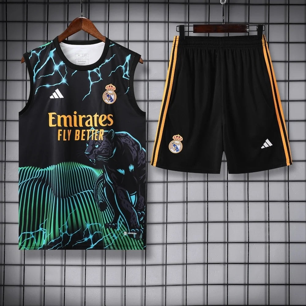 ENSEMBLE DÉBARDEUR REAL MADRID CONCEPT PANTHÈRE VERT 24/25
