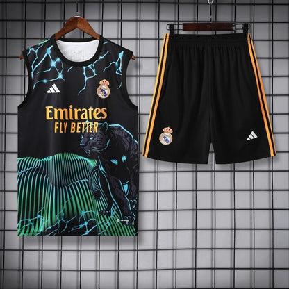 ENSEMBLE DÉBARDEUR REAL MADRID CONCEPT PANTHÈRE VERT 24/25