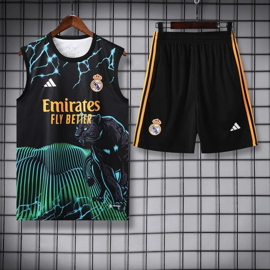 ENSEMBLE DÉBARDEUR REAL MADRID CONCEPT PANTHÈRE VERT 24/25