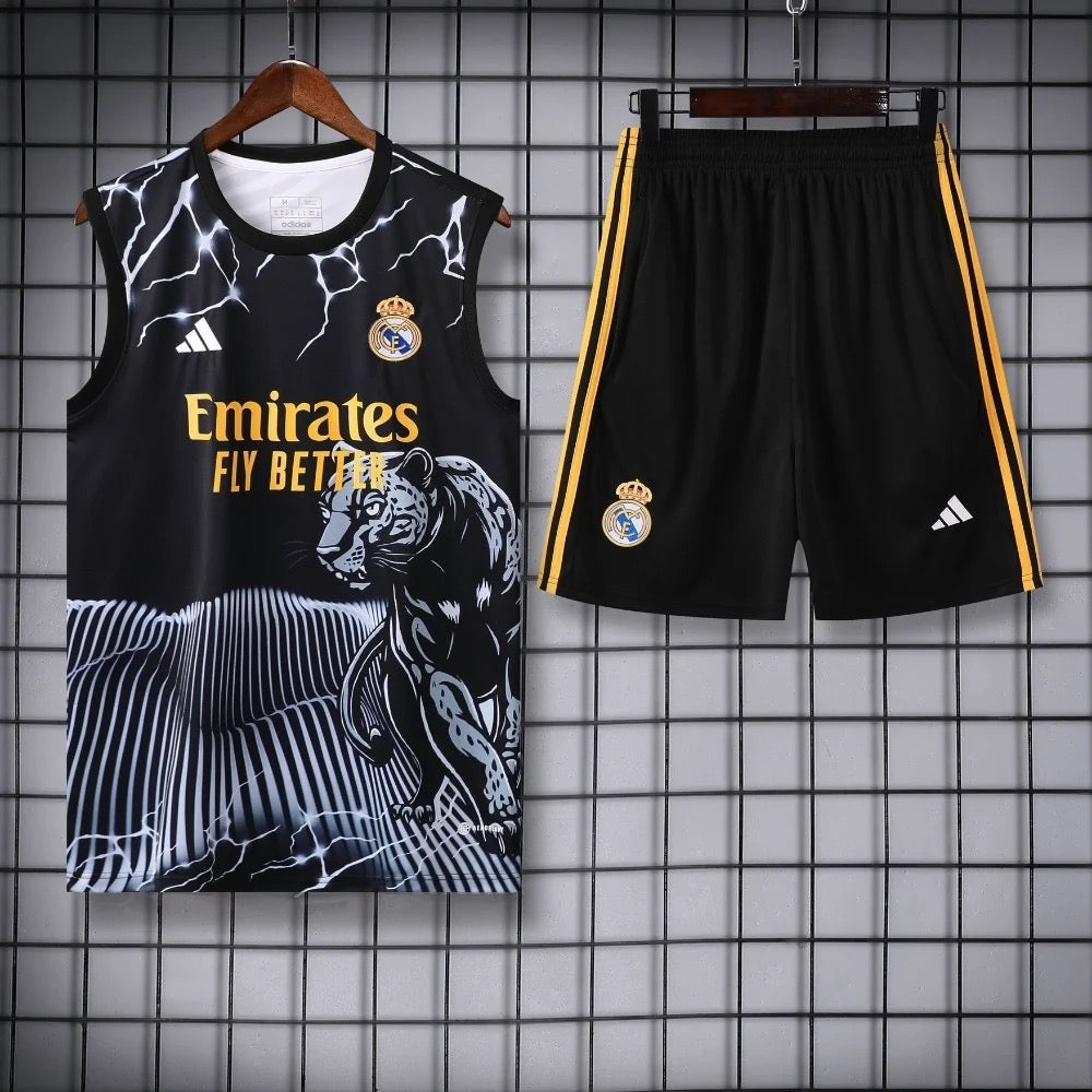 ENSEMBLE DÉBARDEUR REAL MADRID CONCEPT PANTHÈRE NOIR 24/25