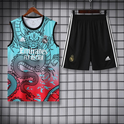 ENSEMBLE DÉBARDEUR REAL MADRID CONCEPT DRAGON BLEU 24/25