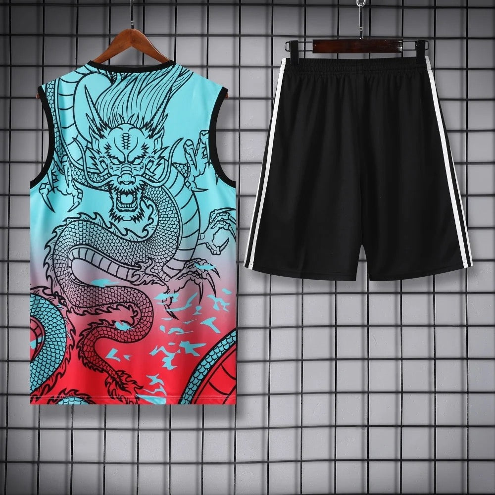 ENSEMBLE DÉBARDEUR REAL MADRID CONCEPT DRAGON BLEU 24/25