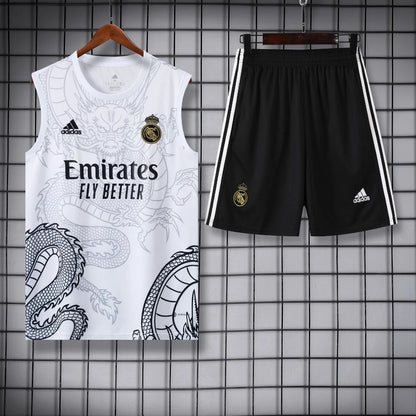 ENSEMBLE DÉBARDEUR REAL MADRID CONCEPT DRAGON BLANC 24/25