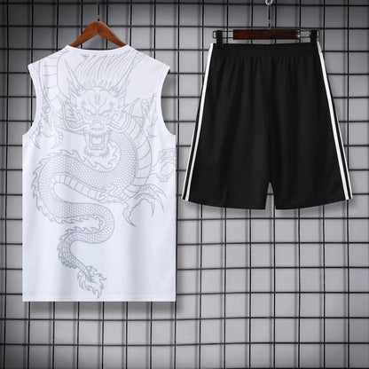 ENSEMBLE DÉBARDEUR REAL MADRID CONCEPT DRAGON BLANC 24/25