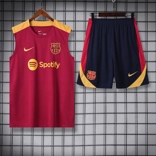 ENSEMBLE DÉBARDEUR FC BARCELONE ROUGE 24/25