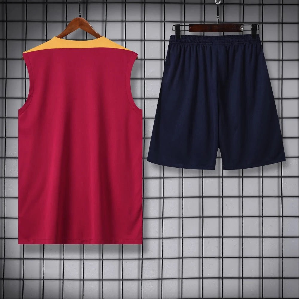ENSEMBLE DÉBARDEUR FC BARCELONE ROUGE 24/25