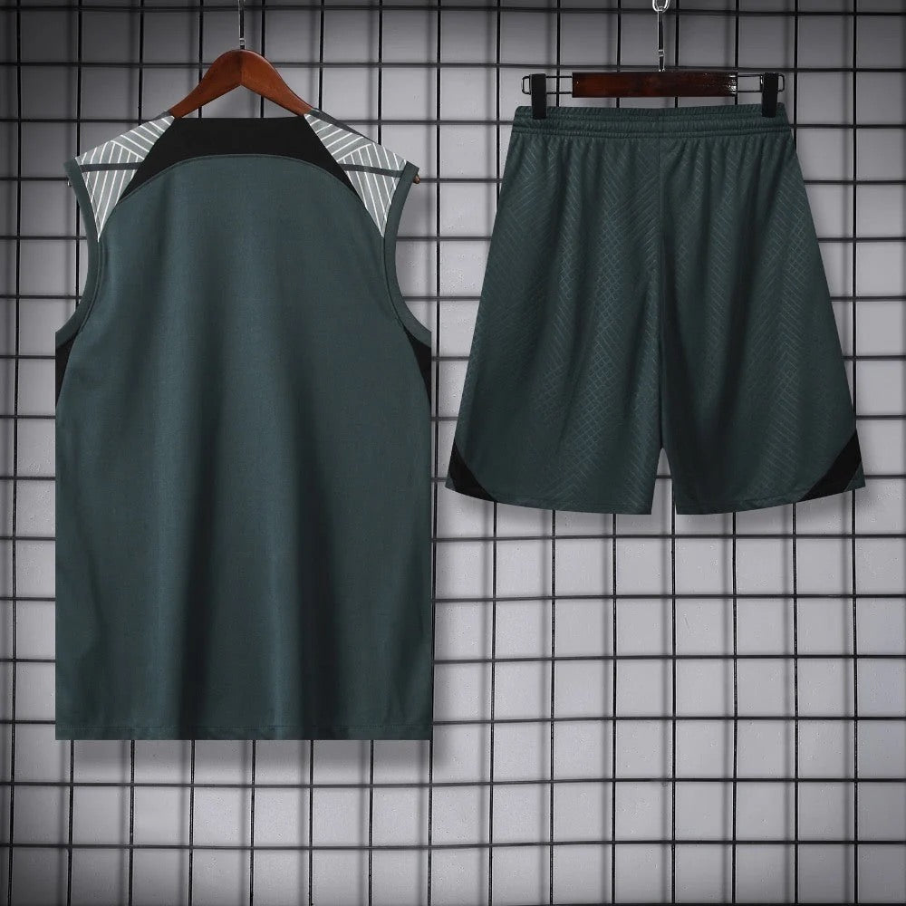 ENSEMBLE DÉBARDEUR FC BARCELONE VERT 23/24