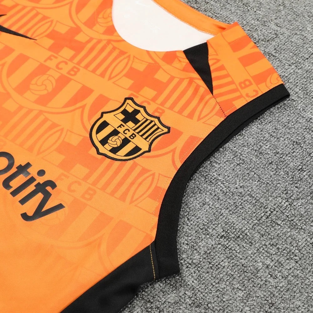 ENSEMBLE DÉBARDEUR FC BARCELONE ORANGE 24/25