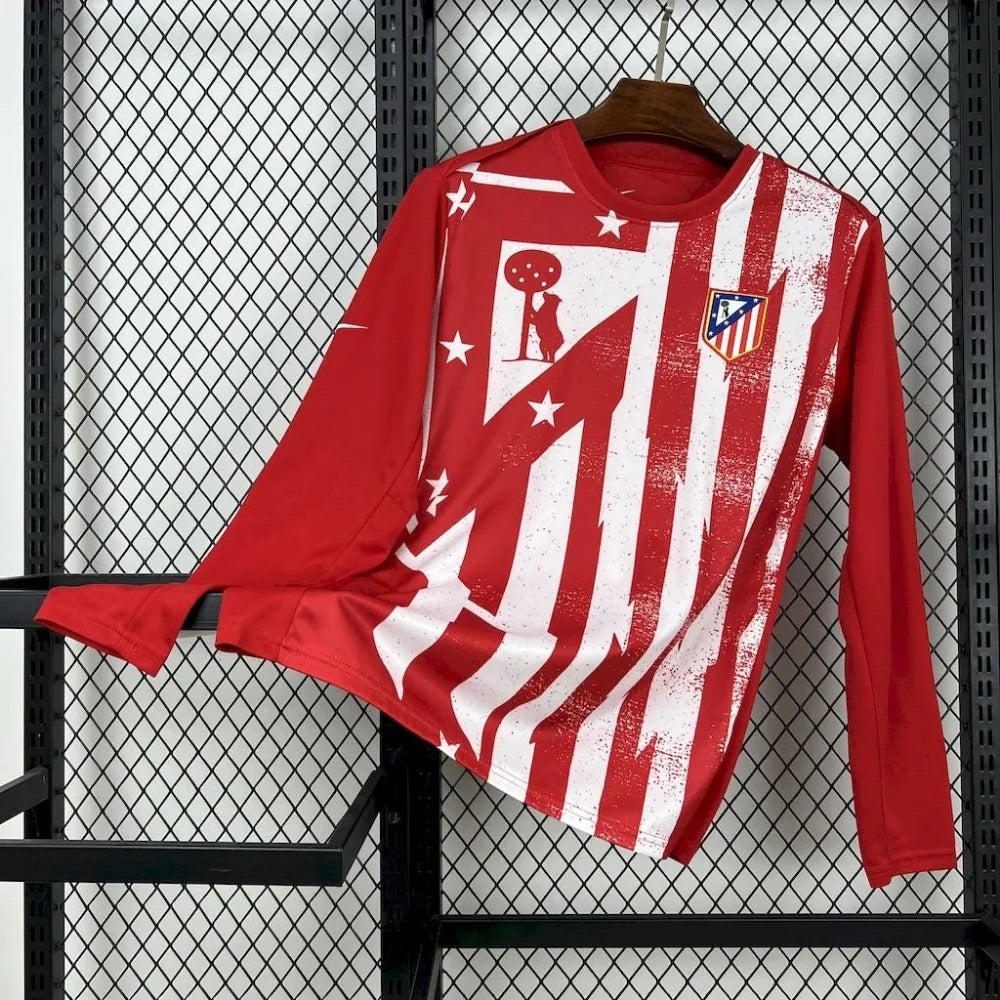 ATLETICO MADRID AVANT MATCH ROUGE MANCHES LONGUES 25/26