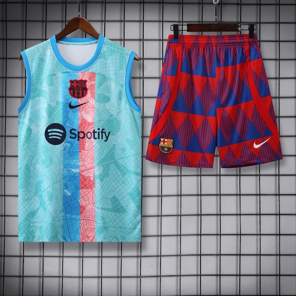 ENSEMBLE DÉBARDEUR FC BARCELONE CONCEPT BLEU 23/24