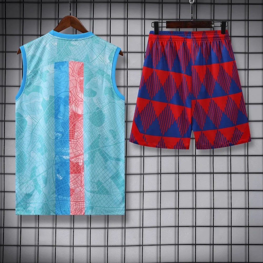 ENSEMBLE DÉBARDEUR FC BARCELONE CONCEPT BLEU 23/24
