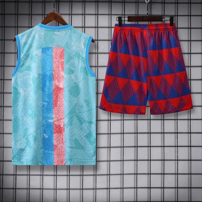 ENSEMBLE DÉBARDEUR FC BARCELONE CONCEPT BLEU 23/24