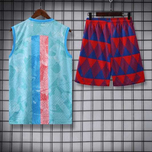 ENSEMBLE DÉBARDEUR FC BARCELONE CONCEPT BLEU 23/24