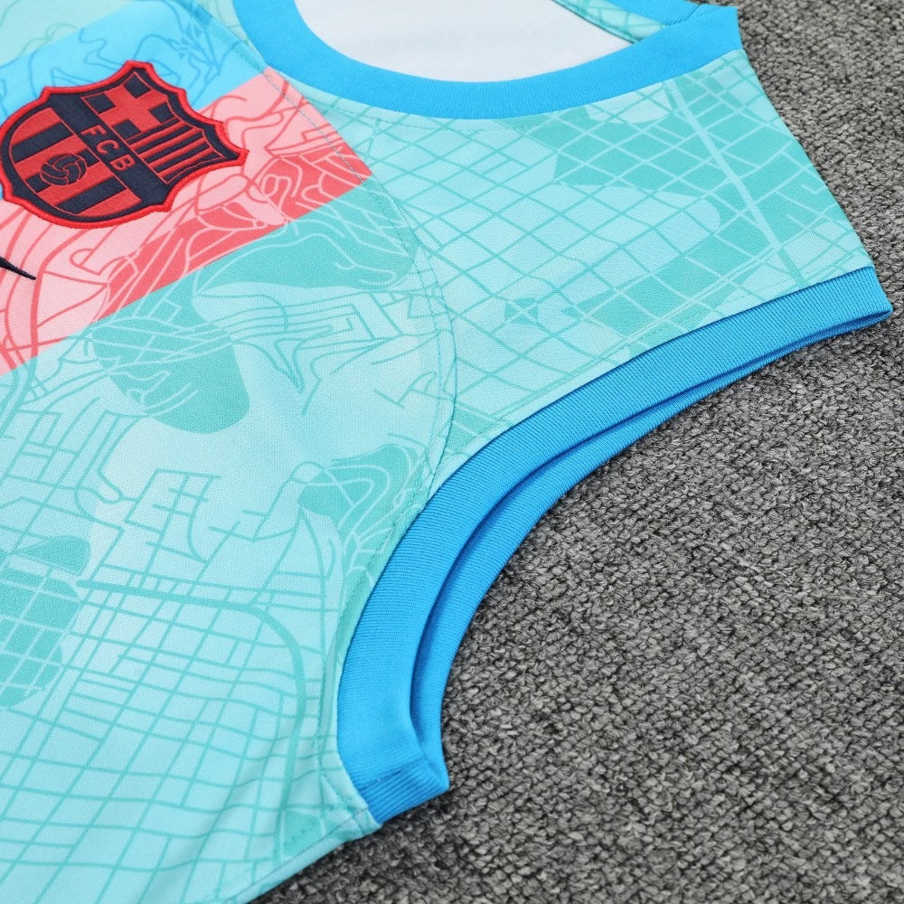 ENSEMBLE DÉBARDEUR FC BARCELONE CONCEPT BLEU 23/24