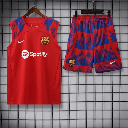 ENSEMBLE DÉBARDEUR FC BARCELONE CONCEPT ROUGE 23/24