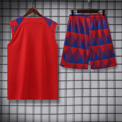 ENSEMBLE DÉBARDEUR FC BARCELONE CONCEPT ROUGE 23/24
