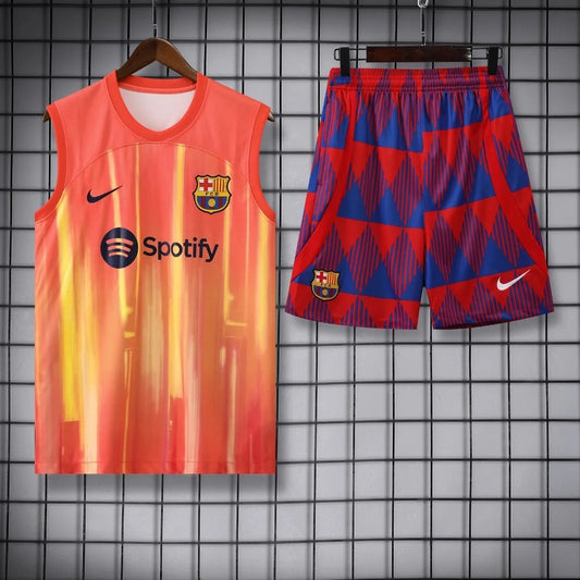 ENSEMBLE DÉBARDEUR FC BARCELONE CONCEPT ORANGE 24/25