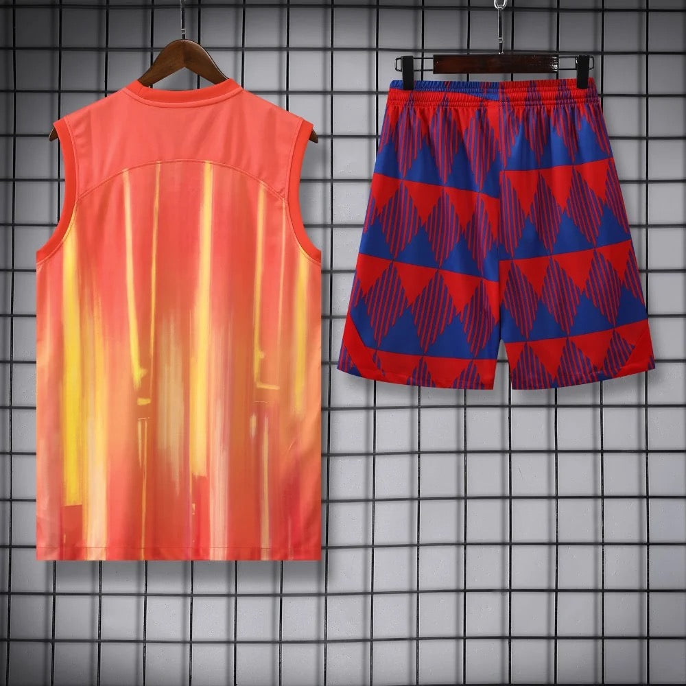 ENSEMBLE DÉBARDEUR FC BARCELONE CONCEPT ORANGE 24/25