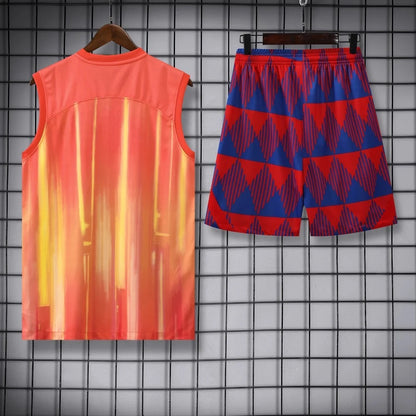 ENSEMBLE DÉBARDEUR FC BARCELONE CONCEPT ORANGE 24/25