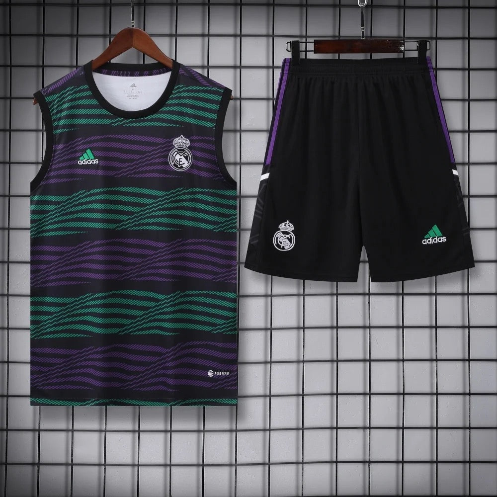 ENSEMBLE DÉBARDEUR REAL MADRID VERT & MAUVE 23/24