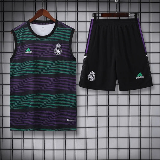 ENSEMBLE DÉBARDEUR REAL MADRID VERT & MAUVE 23/24