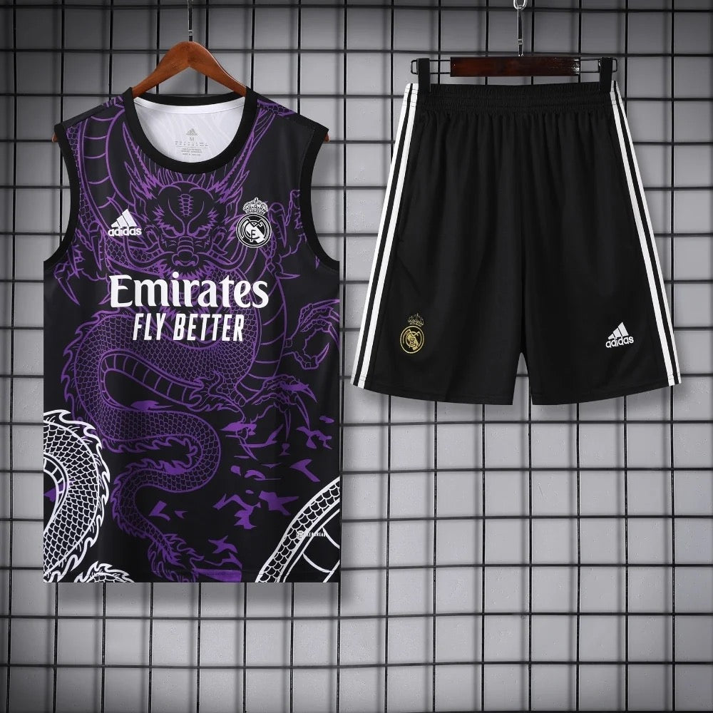 ENSEMBLE DÉBARDEUR REAL MADRID CONCEPT DRAGON MAUVE 24/25