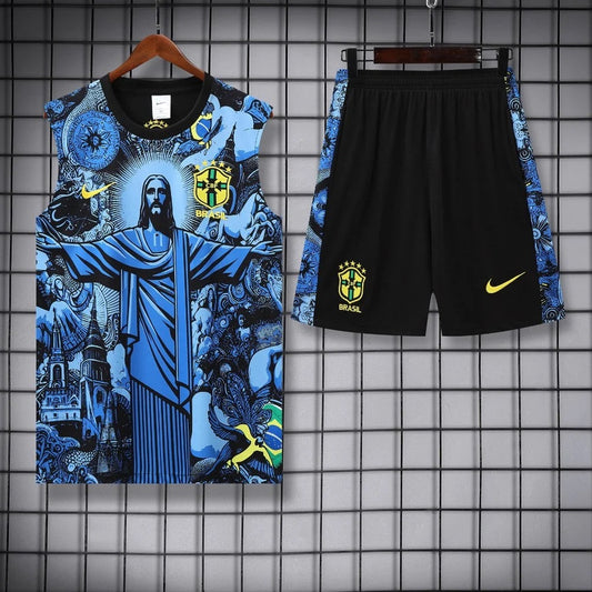 ENSEMBLE DÉBARDEUR BRÉSIL CONCEPT STATUE RIO BLEU 2025