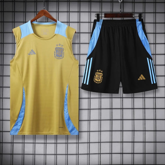 ENSEMBLE DÉBARDEUR ARGENTINE JAUNE 2024