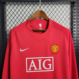 MANCHESTER UNITED DOMICILE MANCHES LONGUES 2008/09